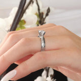 Pinched Solitaire Ring