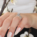 Pinched Solitaire Ring