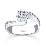 Bypass Shank Lab Diamond Engagement Ring