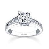 Channel Band Moissanite Ring
