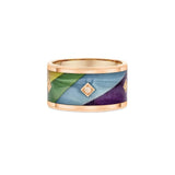 11mm Rainbow Ceramic Kite Shape Bezel Diamond Band