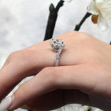 Halo Princess Cut Ring