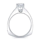 Wide Shank Starnish Lab Diamond Engagement Ring