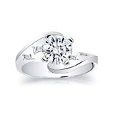 Split Shank Starnish Moissanite Engagement Ring