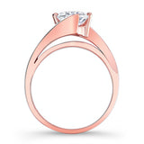 Half Channel Solitaire Engagement Ring