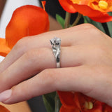 Half Channel Solitaire Engagement Ring