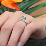 Half Channel Solitaire Engagement Ring