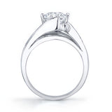 Half Channel Solitaire Engagement Ring