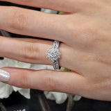 Starnish Halo Moissanite Bridal Set