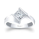 Princess Moissanite Solitaire Ring