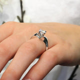 Modern Bypass Moissanite Solitaire Ring