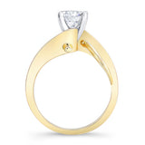 Wire Accent Moissanite Solitaire Ring