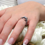 Wire Accent Princess Cut Solitaire Ring