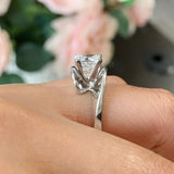Princess Cut Bypass Solitaire Ring