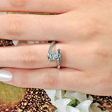 Princess Cut Bypass Solitaire Ring