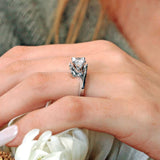 Princess Cut Bypass Solitaire Ring