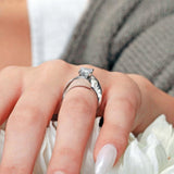 Princess Cut Bypass Solitaire Ring