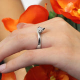 1 Carat Princess Cut Solitaire Diamond Ring