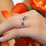 1 Carat Princess Cut Solitaire Diamond Ring