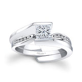 Unique Interlock Solitaire Bridal Set