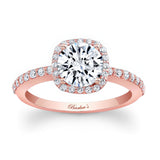 1 Carat Round Diamond Halo Engagement Ring