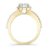 1 Carat Round Diamond Halo Engagement Ring