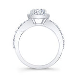 1 Carat Round Diamond Halo Engagement Ring