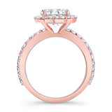 2 Carat Moissanite Halo Engagement Ring
