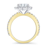 2 Carat Moissanite Halo Engagement Ring