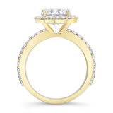 2 Carat Moissanite Halo Engagement Ring