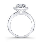 2 Carat Moissanite Halo Engagement Ring