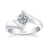 Asscher Cut Square Moissanite Ring