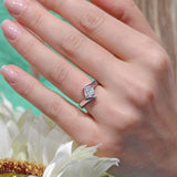 Princess Cut Square Sapphire Ring
