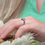 Princess Cut Square Sapphire Ring