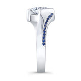 Princess Cut Square Sapphire Ring