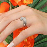 Square Cut Diamond Wedding Set