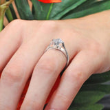 Simple Round Moissanite Ring