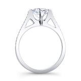 Simple Round Moissanite Ring