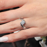Stepped Princess Cut Solitaire Ring