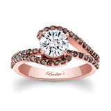 1 Carat Moissanite Ring With Champagne Diamonds