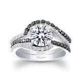 1 Carat Black Diamond Accent Wedding Set