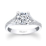 V Shaped Moissanite Engagement Ring