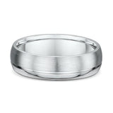 Men's 6mm Domed Brushed and Polished Wedding Band