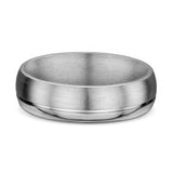 Men's 6mm Domed Brushed and Polished Wedding Band