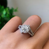 Contemporary Moissanite Engagement Ring