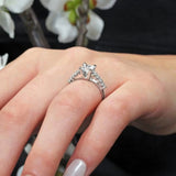 1 Ct Princess Cut Moissanite Ring