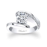Bypass Pave Moissanite Engagement Ring