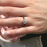 Vintage Pave Black Diamond Accent Ring