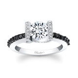 Vintage Pave Black Diamond Accent Ring