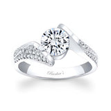 Pave Round Moissanite Ring